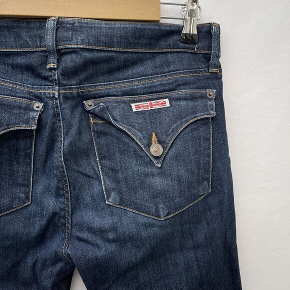 Hudson‎ Bacara Straight Flood Cuff Denim Jeans Dark Wash Low-Rise Womens 28 - Picture 13 of 16
